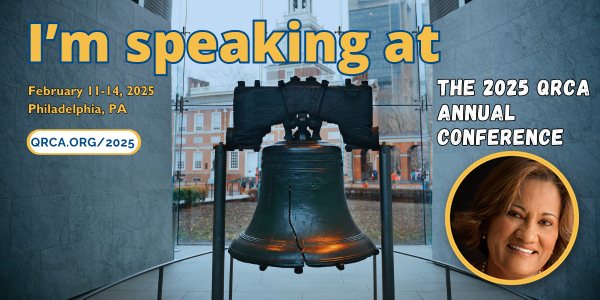 I'm speaking at the 2025 QRCA Annual Conference, February 11 to 14,
                      2025, Philadelphia, Pennsylvania.