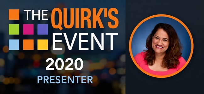 The Quirk's Event 2020 Presenter. Marta Villanueva.